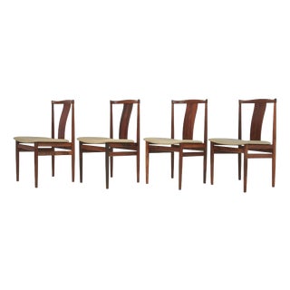 Chairs in Pau Ferro Veneer by Henning Sorensen for Danex, 1960s, Set of 4 For Sale