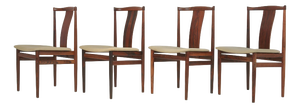 Chairs in Pau Ferro Veneer by Henning Sorensen for Danex, 1960s, Set of 4