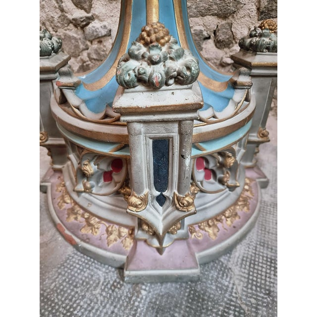 A pair of Neo Gothic church architectural elements dating from the 19th century. These decorative pieces originate from a...