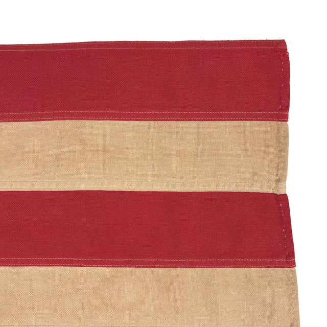 Late 20th Century Vintage Cotton American Flag With Sewn Stars For Sale - Image 5 of 5