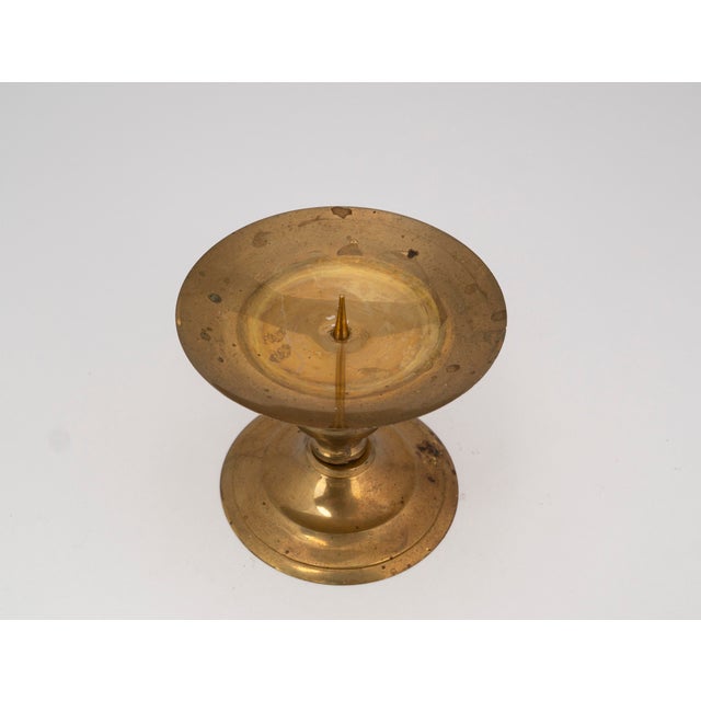Metal Mid-Century Cast Brass Altar Candlestick, 1960s For Sale - Image 7 of 14