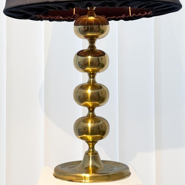 Mid-Century Scandinavian Table Lamp Model Gma705 with Brass Spheres, Sweden, 1960s For Sale - Image 6 of 12