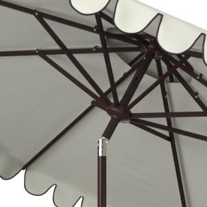 Venice 9 Ft Double Top Umbrella - Ivory/Black For Sale - Image 4 of 4