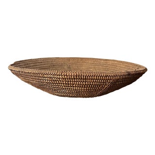 Antique Early 20th Century Native American Indian Woven Basket or Low Bowl For Sale