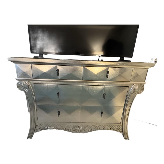 1980s Silver Glam Dresser For Sale