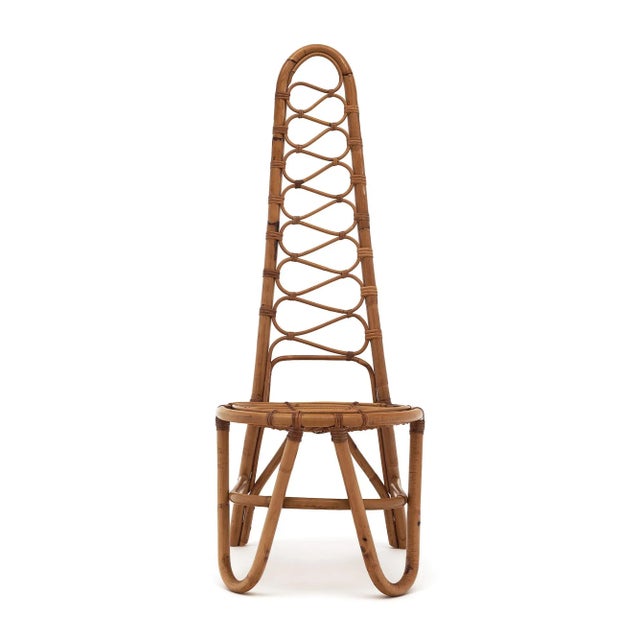 Vintage Bamboo Side Chair For Sale - Image 4 of 10