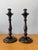 English Vintage English Oak Candle Sticks For Sale - Image 3 of 6