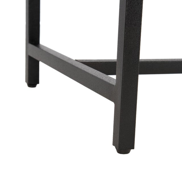 Faux Leather Bench in Brown For Sale In New York - Image 6 of 8