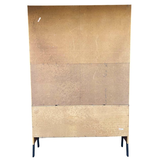 Restored 1960s Danish Modern Teak Bookcase – Sliding Doors & Open Display Shelves For Sale - Image 15 of 16