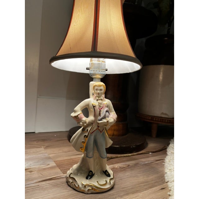 Vintage Colonial Figurine Lamp For Sale - Image 13 of 18
