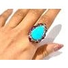 Bochic "Capri" Vintage Turquoise & Tanzanite Ring Set In 18K White Gold & Silver For Sale - Image 16 of 18