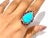 Bochic "Capri" Vintage Turquoise & Tanzanite Ring Set In 18K White Gold & Silver For Sale - Image 16 of 18