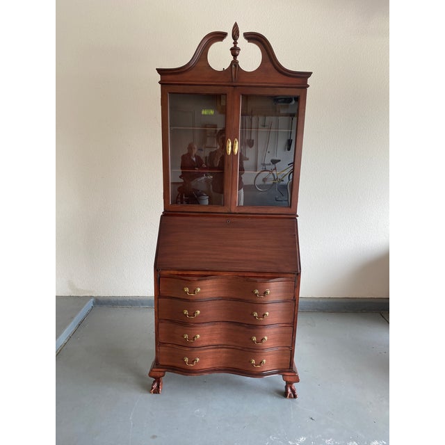 1940s Vintage Wooden Secretary Desk Chairish