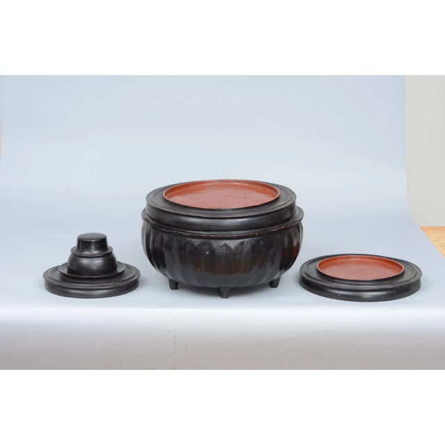 Asian Antique Burmese Lacquered Offering Bowl For Sale - Image 3 of 7