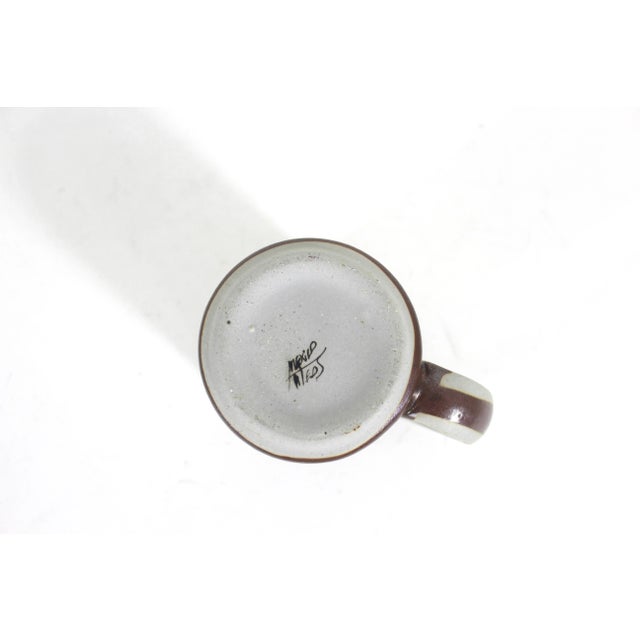 Vintage Signed Mateo Mexican Tonala Pottery Mug With Bird For Sale - Image 9 of 9