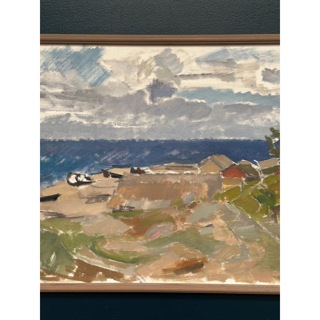 Ingvar Hällgren, Strand, Öland, 1950s, Oil Painting on Canvas, Framed For Sale - Image 4 of 18