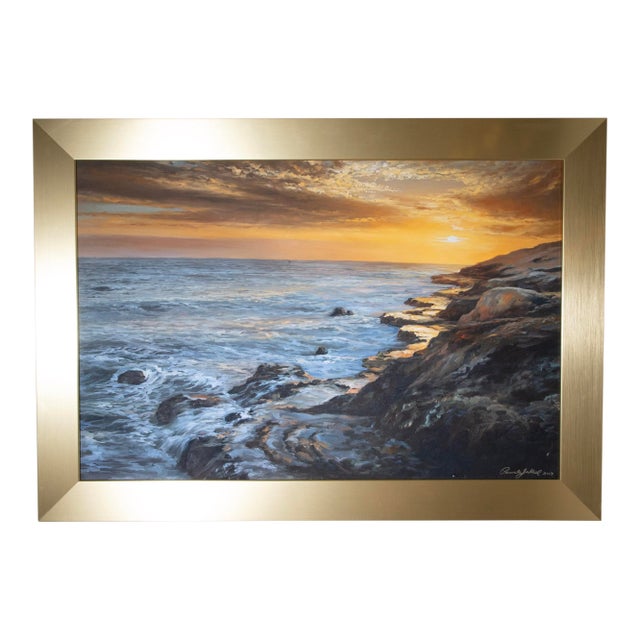 Pamela Jekel (American B 1948) - Morro Bay, Ca - Oil on Canvas - 29" H X 41.5" W For Sale