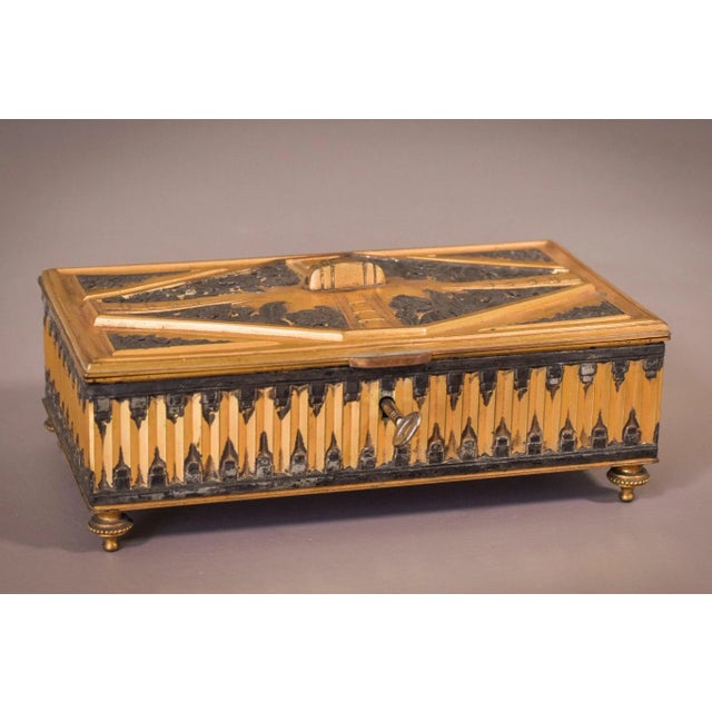 Vintage Wooden Jewellery Box For Sale - Image 6 of 7