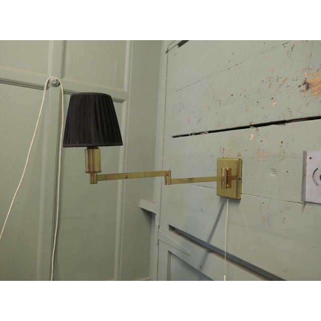 Brass Swing Arm Wall Lights, 1960, Set of 2 For Sale - Image 4 of 7