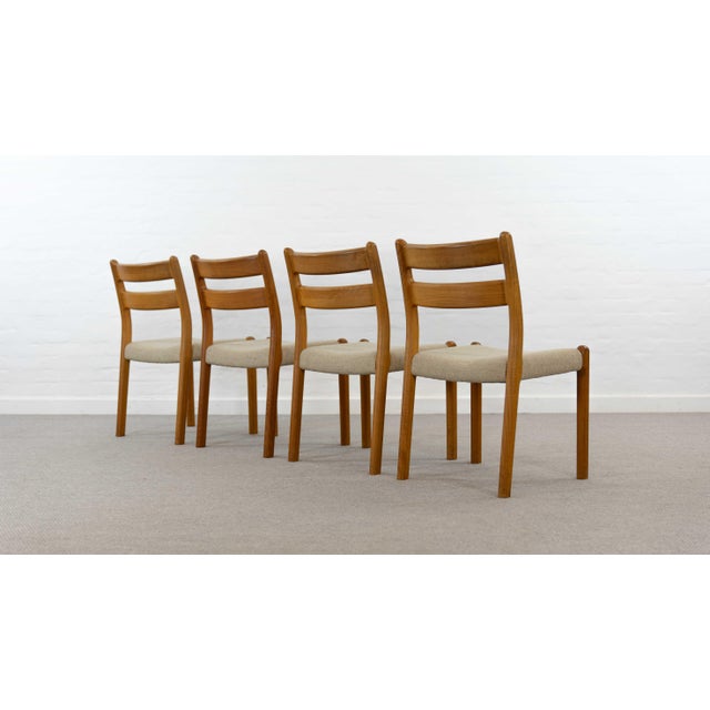 Wood Mid-Century Teak Dining Chairs from EMC, 1960s, Set of 4 For Sale - Image 7 of 18