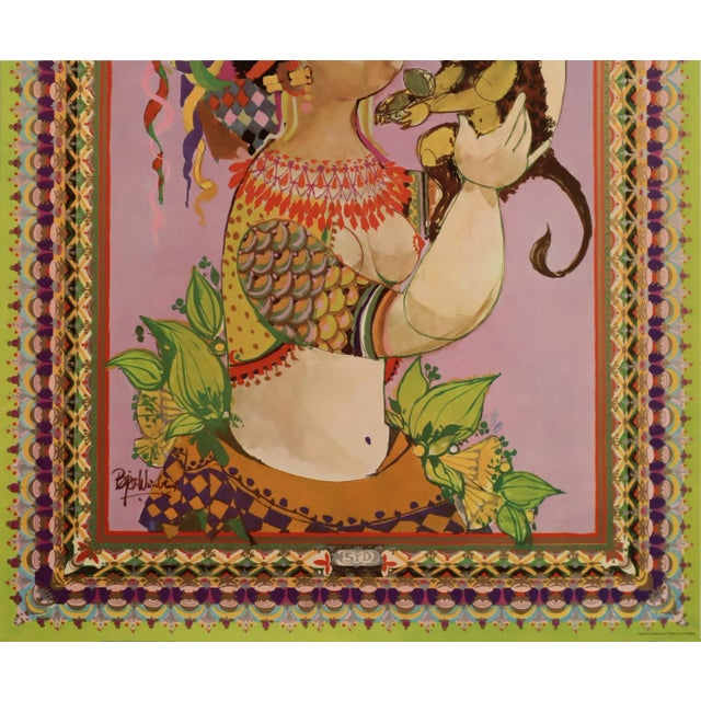 Mid-Century Modern 1970 Danish Bjorn Wiinblad Poster - Lady of the South For Sale - Image 3 of 5