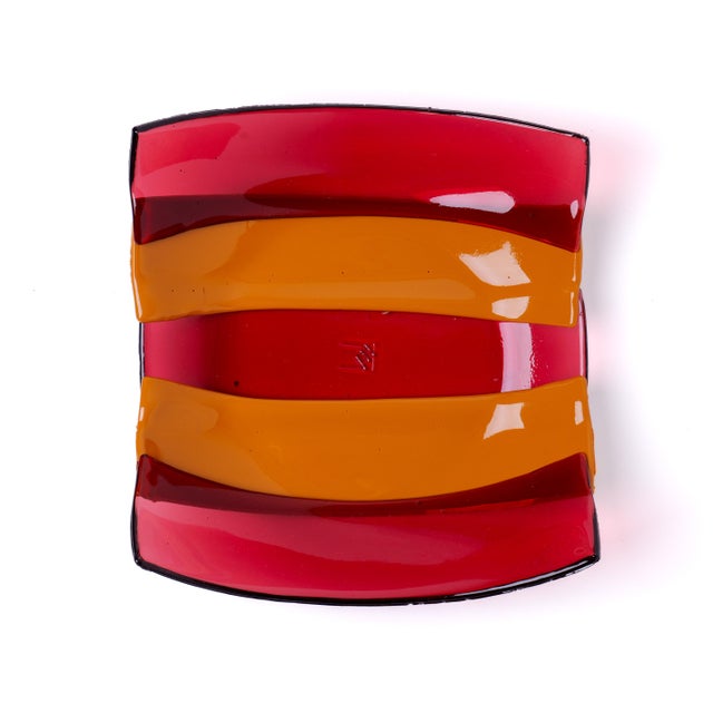 Contemporary Stripe Basket in Clear Fuchsia by Enzo Mari for Corsi Design Factory For Sale - Image 3 of 5