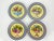 Email de Limoges (Enamel of Limoges) porcelain plates from the "Renaissance" collection by I. Godinger. Each of the four...