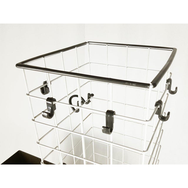 Grey Plastic & White Metal 4788 Freestanding Clothes Stand by Anna Castelli Ferrieri for Kartell, 1980s For Sale - Image 6 of 16