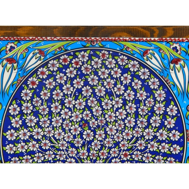 Turkish Tree of Life Ceramic in Wooden Frame Ceramic Wall Chairish