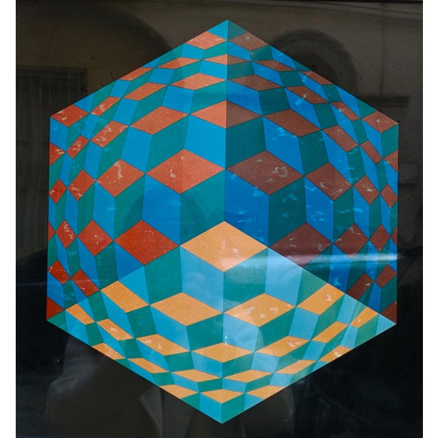 Victor Vasarely, Hat-Vi, 1970s, Silkscreen For Sale - Image 3 of 4