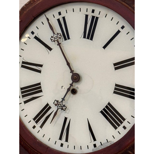 Wood 19th Century Chinoiserie Wall Clock For Sale - Image 7 of 15
