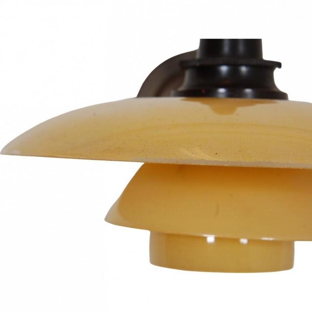 Yellow Wall Lamp Ph-1/1 with Yellow Shades by Poul Henningsen, 1930s For Sale - Image 8 of 14