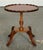Vintage Yew Wood Burgundy Leather Top Side Table. Please carefully examine the pictures to see the condition before...