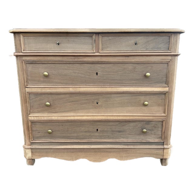 French 19th Century Louis Philippe Bleached Walnut Commode For Sale