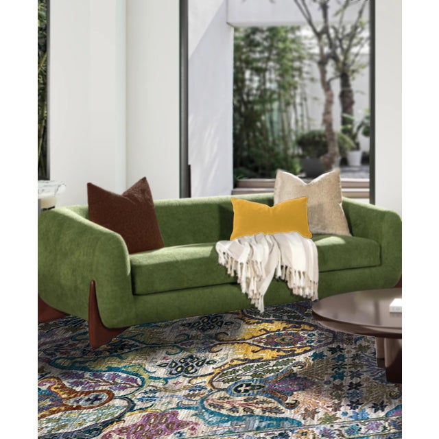 Textile Celestial Contemporary Multicolour, Designer Rug For Sale - Image 7 of 7