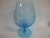 1960s Empoli Aqua Blue Optic Glass Snifter Vase For Sale - Image 12 of 13