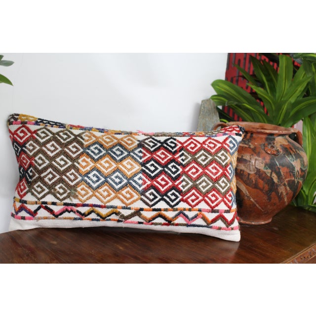 Turkish Kilim Decorative Pillow Cover - 10.5"x20" For Sale - Image 9 of 9