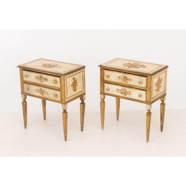 Louis XVI Style Distressed Side Tables, Pair For Sale In New York - Image 6 of 10
