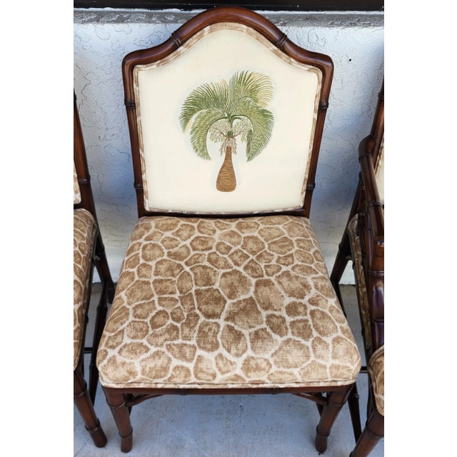 Vintage Chinese Chippendale Dining Chairs Bamboo Set of 8 For Sale In Miami - Image 6 of 18