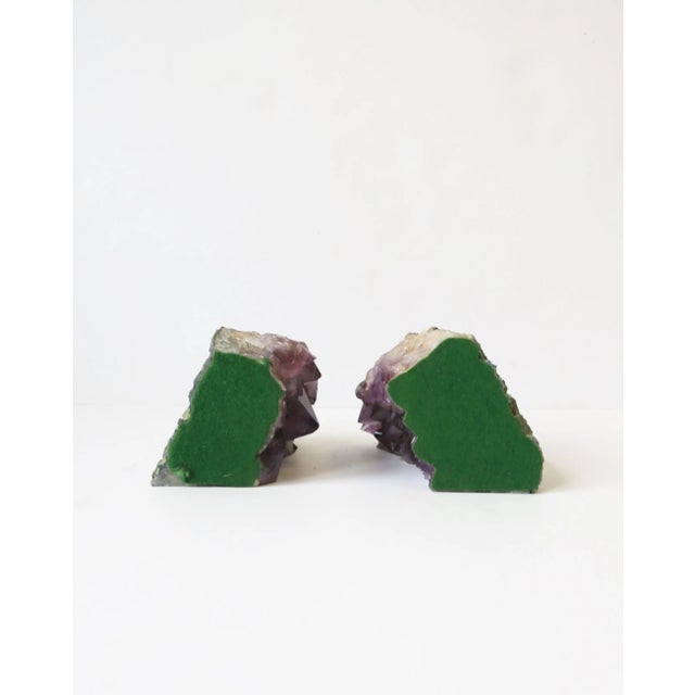 Purple Amethyst Sculptures or Bookends, Pair For Sale - Image 11 of 13