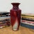 Early 20th Century Purple-Red Glazed Ceramic Vase with White Accent For Sale - Image 5 of 10