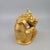 Gilt Bronze Qilin Paperweight – 3.9" Mythical Beast Sculpture With Scale Detail For Sale - Image 4 of 9