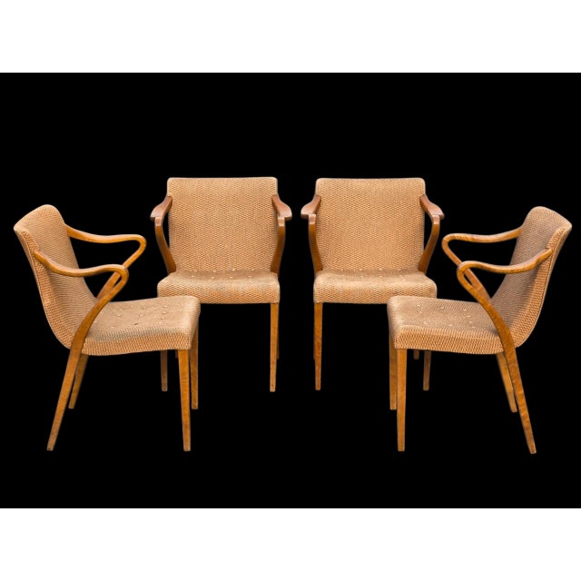 Set of Four Axel Larsson Model 1522 Armchairs for Bodafors, Swedish Modern, 1930s For Sale - Image 11 of 14