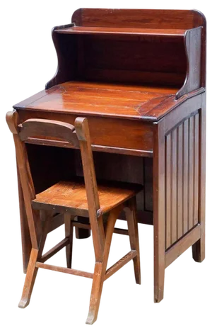 Modernist Chair and Writing Table, Early 20th Century, Set of 2