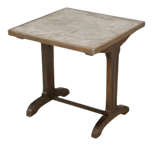 Antique French Bistro Table With Marble Top
