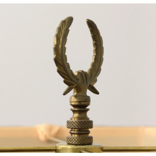 Traditional Wildwood Leather Book Spine & Brass Lamp For Sale - Image 3 of 10