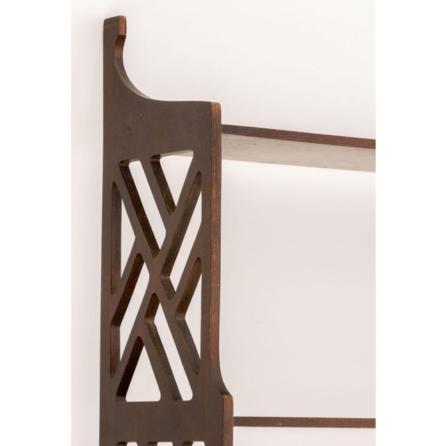 Chippendale Style Mahogany Wall-Hanging Shelf For Sale - Image 4 of 8