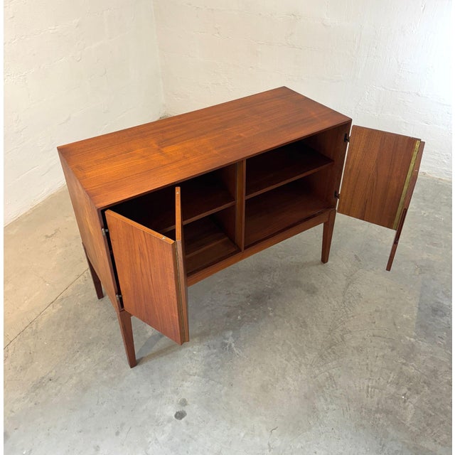 1960s 1960s Danish Teak Media Cabinet with Bi-Fold Doors For Sale - Image 5 of 9