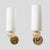 White and Gold Glass Wall Sconces, Set of 2 For Sale - Image 12 of 12