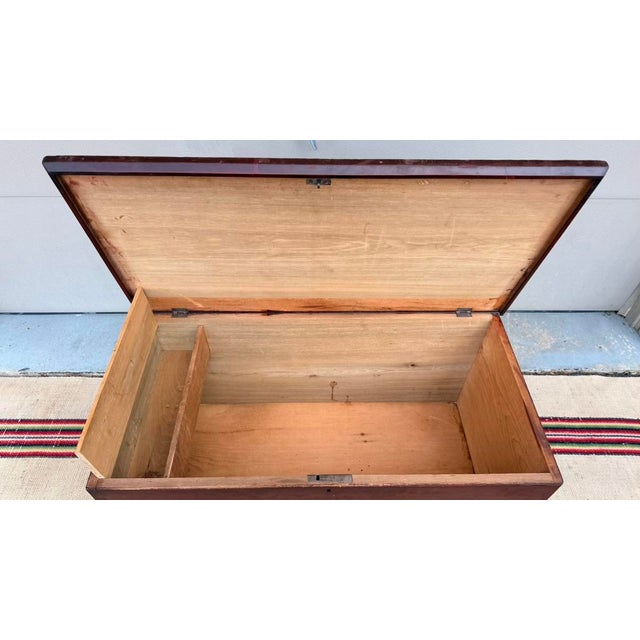 Red Antique Pennsylvania Red Painted Blanket Chest, Circa 1830s For Sale - Image 8 of 13